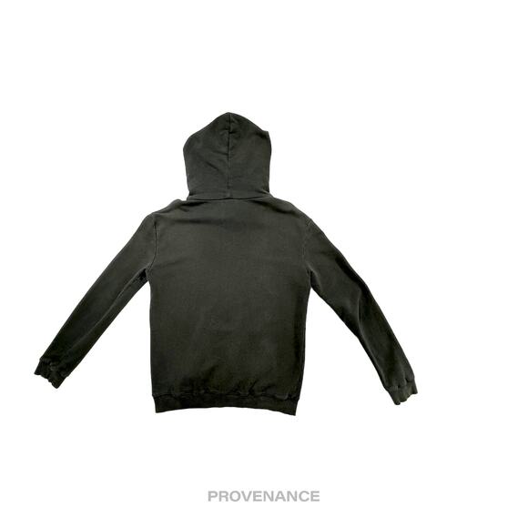 🔴 Saint Laurent Paris SLP Logo Hoodie - Distressed Black M - Picture 2 of 12